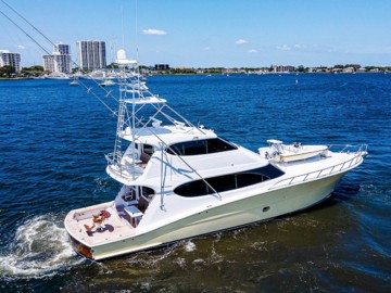 Dos Rosas - 2008 HATTERAS 77' Enclosed Bridge Convertible
